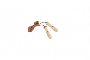 TOORX CORDA DA SALTO IN PELLE CON MANOPOLE IN LEGNO